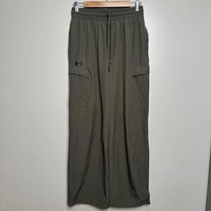 Under Armour Woven Cargo Pants‎ Men's SMALL Drawstring Loose Fit Green